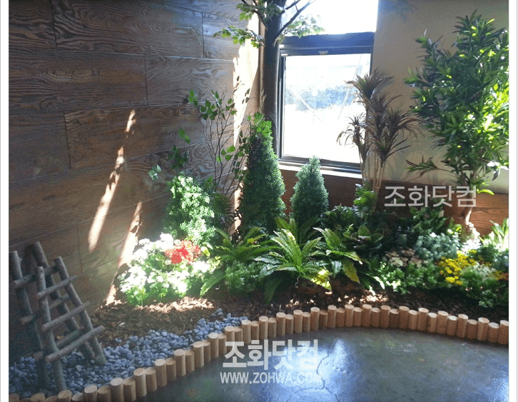 대구 캐스케이드 레스토랑 — 돌과 이끼를 섞은 미니정원