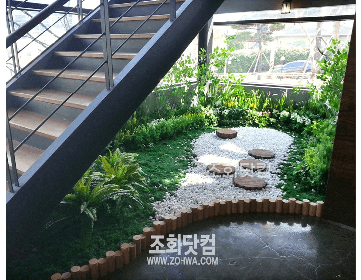 대구 캐스케이드 레스토랑 — 계단 옆을 살린 이끼정원