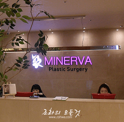 청담동 미네르바성형외과 리셉션 배경