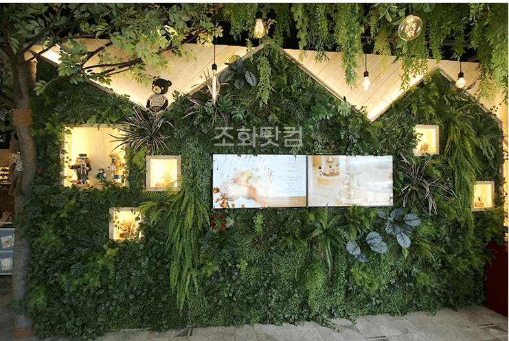 파주 헤이리 컴프하우스 — 촬영 배경이 되는 벽면녹화
