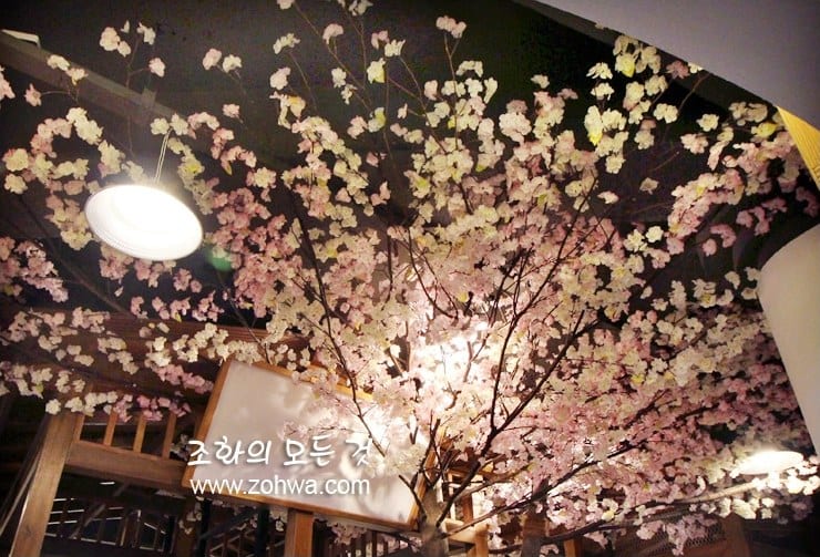 구리 이찌방 이자카야 — 밤벚꽃 천장