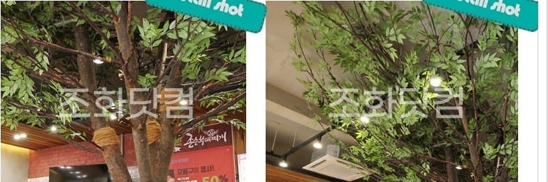 인천 존슨부대찌개 용현점 — 가지와 잎 사이에 자리 잡은 조명