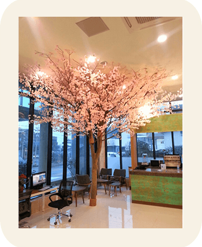 제주 파라다이스호텔 — 라운지의 벚꽃 자리