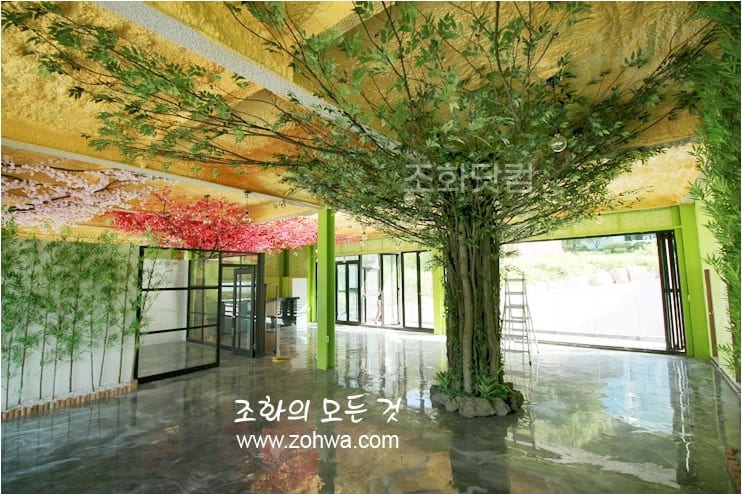 포천 타로카페 — 나무숲 전경