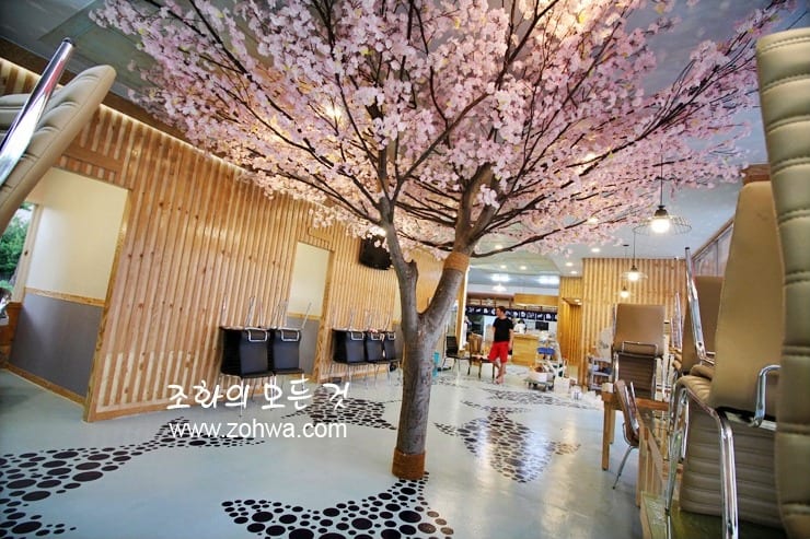 용인 윤송회수산 — 입구에서 바로 보이는 벚꽃나무